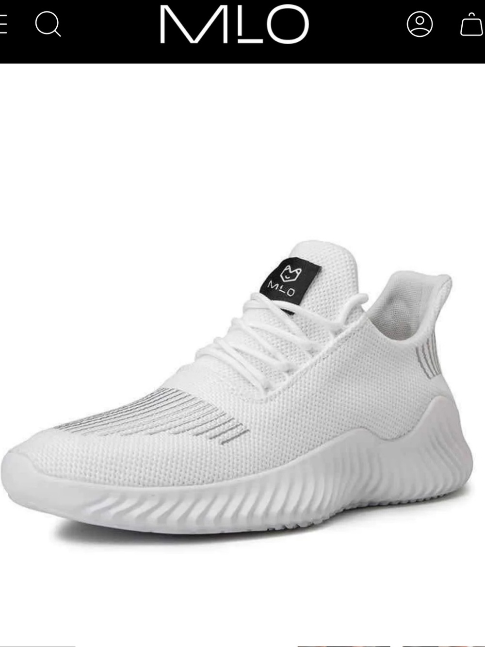 Unisex Men's or Women’s White Knit Athletic Sneakers